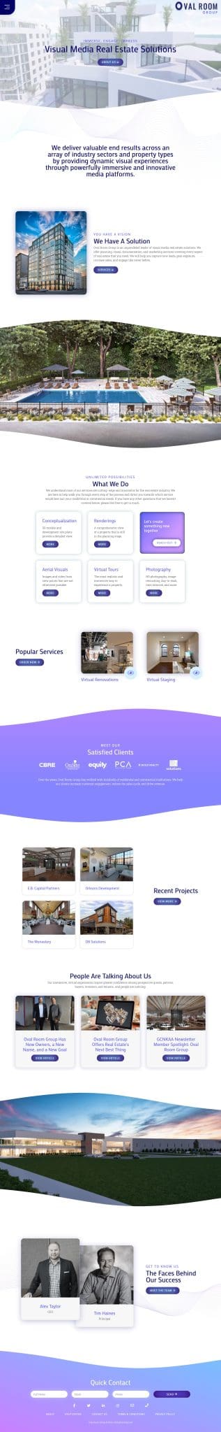 Oval Room Group Website