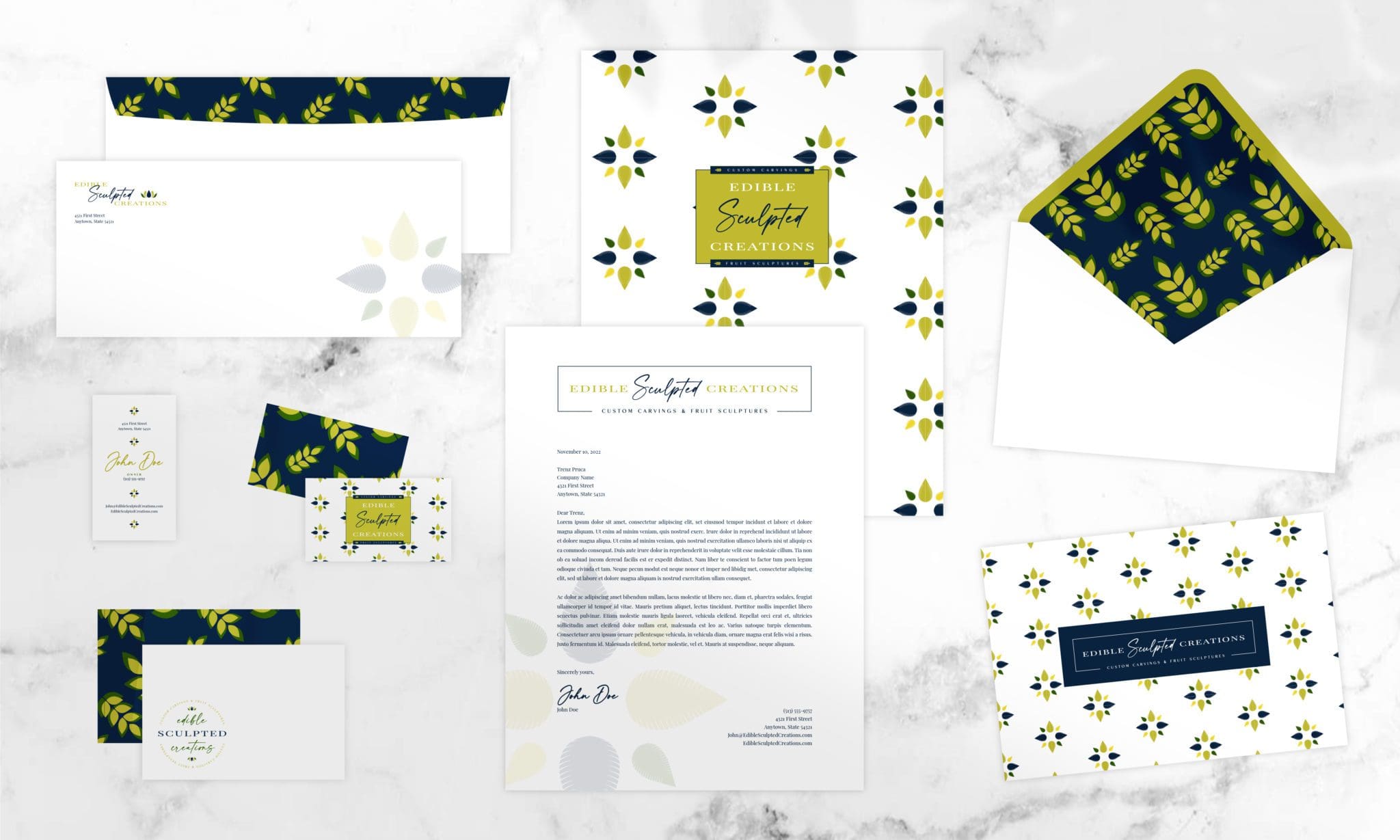 Edible Sculpted Creations Brand Mockup
