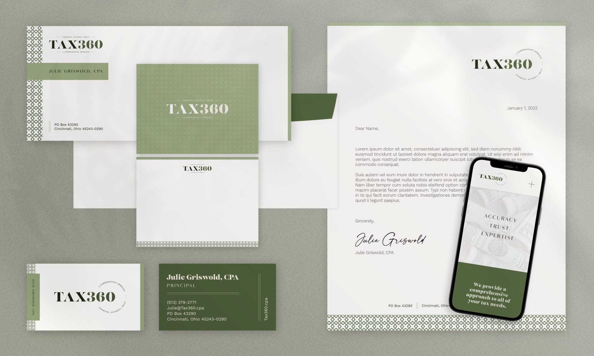 Tax360 Brand Mockup