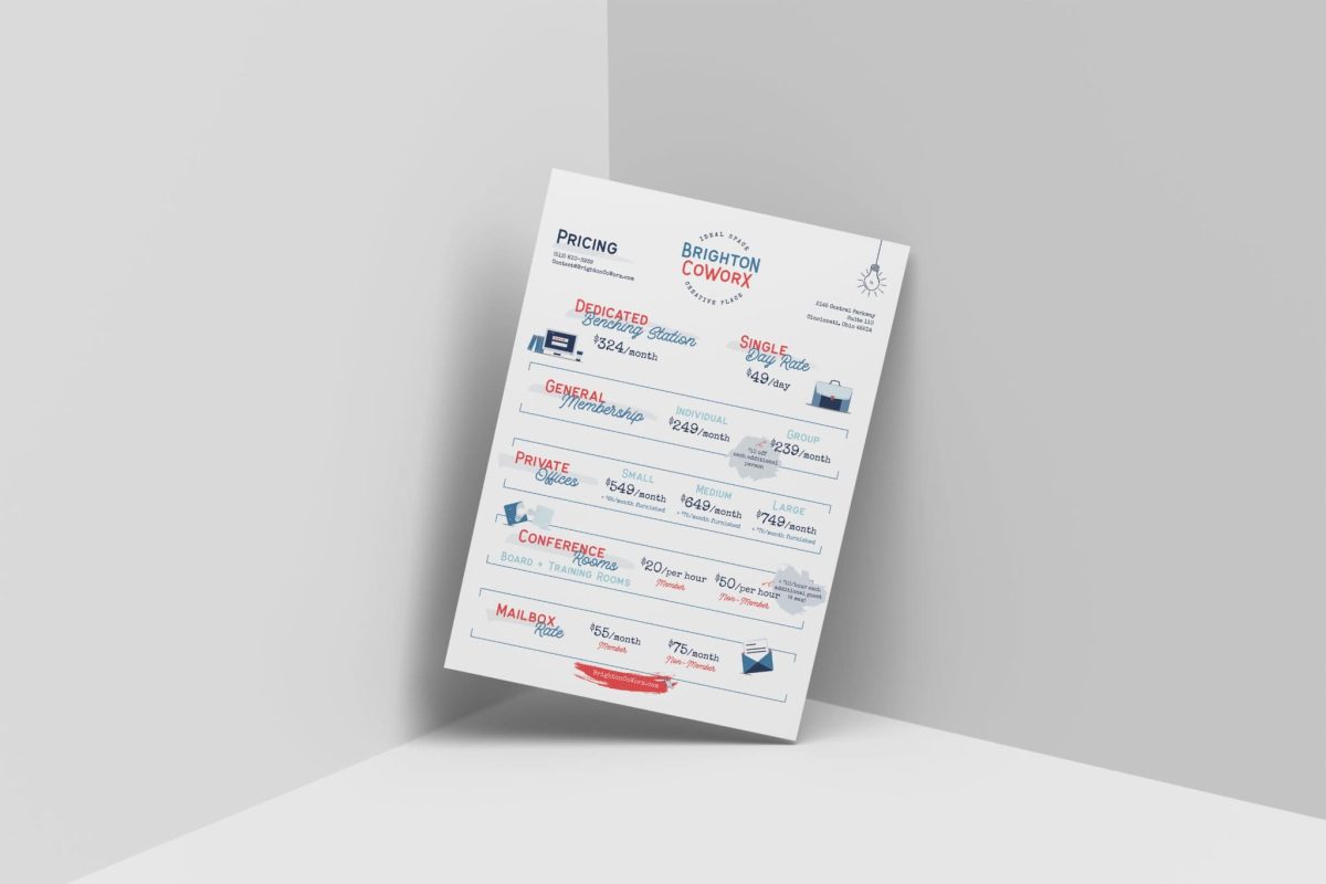 Brighton CoWorx Fees Flyer